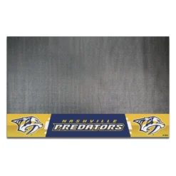 FanMats® 14240 - NHL "Nashville Predators" 26" X 42" Grill Mat With "Saber Tooth Tiger" Logo & Wordmark