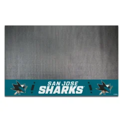 FanMats® 14248 - NHL "San Jose Sharks" 26" X 42" Grill Mat With "Sharks" Logo & Wordmark