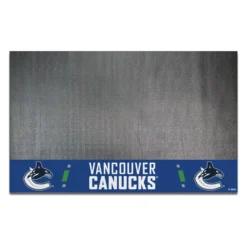 FanMats® 14252 - NHL "Vancouver Canucks" 26" X 42" Grill Mat With "Jumping Orca" Logo & Wordmark