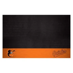 FanMats® 15177 - MLB "Baltimore Orioles" 26" X 42" Grill Mat With "Cartoon Bird" Logo & "Orioles" Wordmark