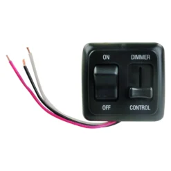 JR Products® 15225 - Black Slider Labled LED Dimmer Switch