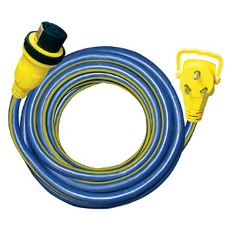 Voltec® - E-Zee Grip™ 25' Extension Power Cord With Handle Grip (30A Straight Male X 50A Locking Female) 1 Voltec® - E-Zee Grip™ 25' Extension Power Cord With Handle Grip (30A Straight Male X 50A Locking Female)