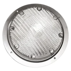 Arcon® - Round Clear Lens Chrome Case Incandescent Double The Light Porch Light