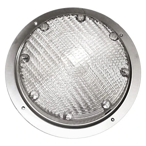 Arcon® - Round Clear Lens Chrome Case Incandescent Double The Light Porch Light 1 Arcon® - Round Clear Lens Chrome Case Incandescent Double The Light Porch Light