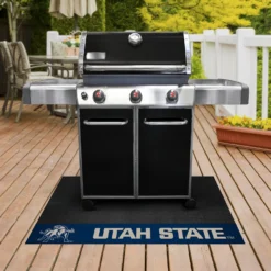 FanMats® 16851 - NCAA Utah State University 26" X 42" Grill Mat With "Bull" Logo & Wordmark -Magma Store 16851 2