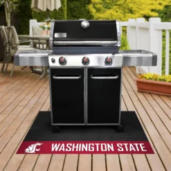 FanMats® 16853 - NCAA Washington State University 26" X 42" Grill Mat With "WSU Cougar" Logo & Wordmark -Magma Store 16853 2