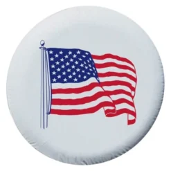 ADCO® 1785 - "US Flag" RV Spare Tire Cover (Polar White, 29"Dia)