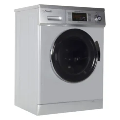 Pinnacle Appliances® 18-4400N S - Super Combo™ Compact Super Combo™ Freestanding Silver RV Washer And Dryer With Color LED Control Display Front Load RV Washer And Dryer