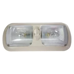 Arcon® 18015 - Euro Style Oblong Surface Mount Incandescent Double Bulbs Overhead Light With Switch (11.0"L X 4.8"W)