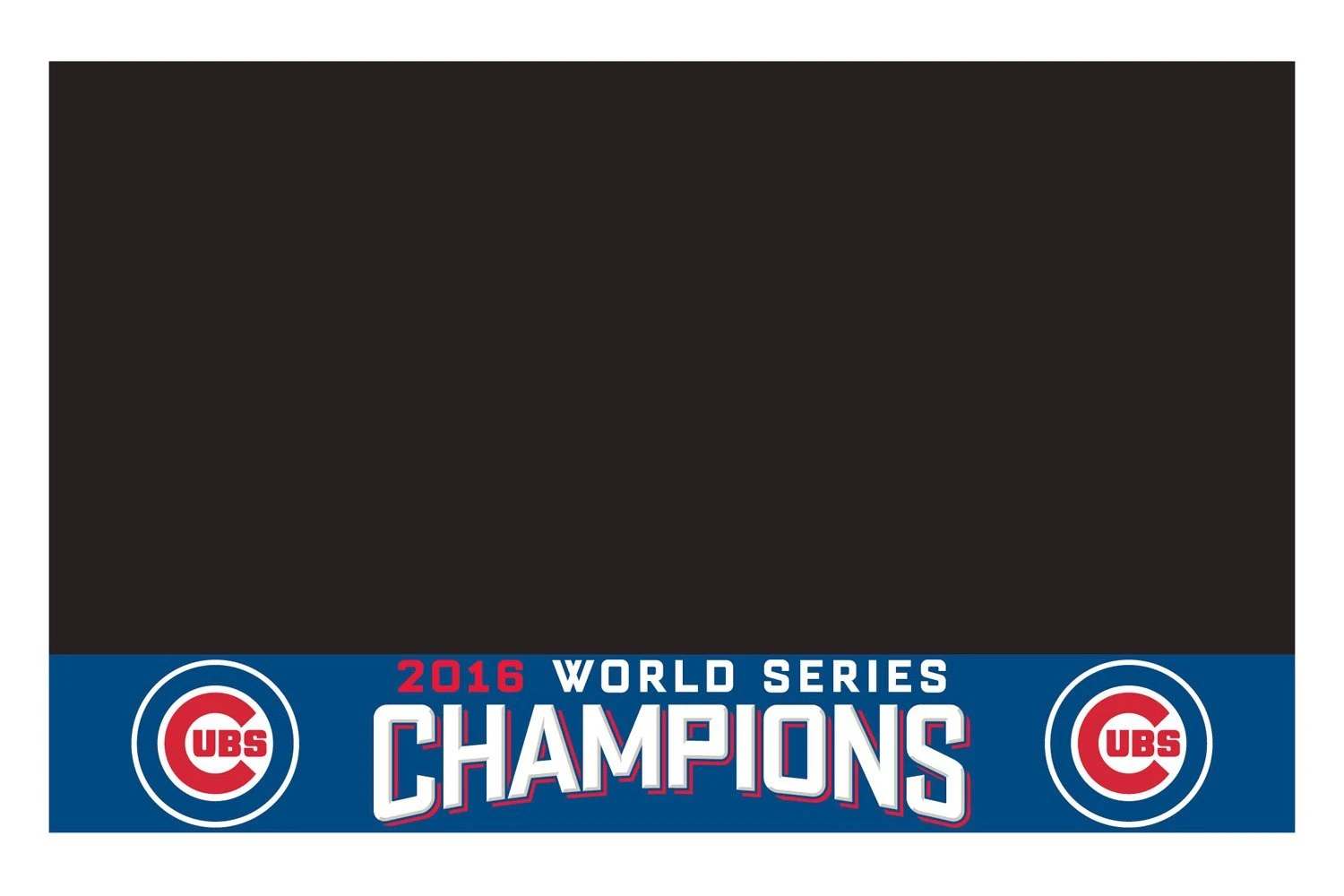 FanMats® 18921 - MLB "Chicago Cubs" 26" X 42" Grill Mat With "2016 World Series Champions" Logo 2 FanMats® 18921 - MLB "Chicago Cubs" 26" X 42" Grill Mat With "2016 World Series Champions" Logo - Image 2