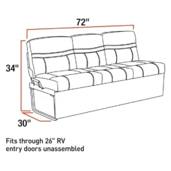 Thomas Payne® - 72" Norlina Jackknife RV Sofa With Kickboard -Magma Store 2020129842 6