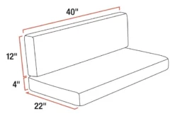 Thomas Payne® 2021100493 - 40" Grummond RV Dinette Replacement Cushions 15 Thomas Payne® 2021100493 - 40" Grummond RV Dinette Replacement Cushions -Magma Store 2021100493 8
