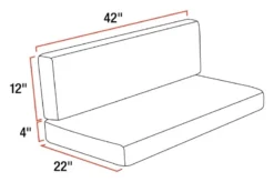 Thomas Payne® 2021100498 - 42" Norlina RV Dinette Replacement Cushions -Magma Store 2021100498 8