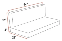 Thomas Payne® 2021100503 - 44" Norlina RV Dinette Replacement Cushions -Magma Store 2021100503 8