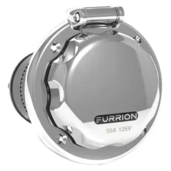 Furrion® 2021123628 - 50 A 125/250 V Stainless Steel Round Marine Inlet