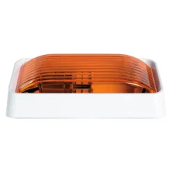 ArconĀ® 20674 - Rectangular Amber Lens White Case LED Porch Light