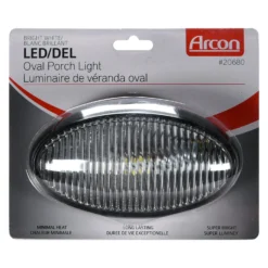 Arcon® 20680 - Oval Clear Lens Black Case LED Porch Light -Magma Store 20680 4