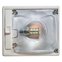 Arcon® 20715 - EC-Lite Series Rectangular Surface Mount LED Single Bulb Overhead Light With Switch (6.3"L X 5.5"W)