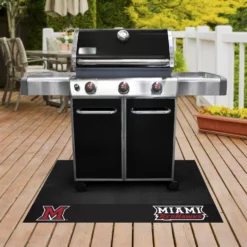 FanMats® 22012 - NCAA Miami University (OH) 26" X 42" Grill Mat With "Block M" Logo & Wordmark -Magma Store 22012 2