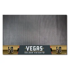 FanMats® 22914 - NHL "Vegas Golden Knights" 26" X 42" Grill Mat With "Knight Helmet" Logo & Wordmark