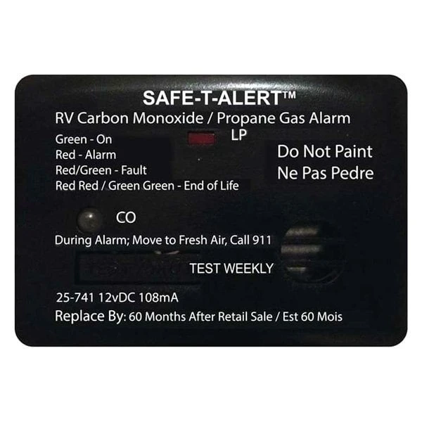 Safe-T-Alert® 25-741-BL - 25 Series™ Black Surface Mount Propane/LP Gas Alarm 1 Safe-T-Alert® 25-741-BL - 25 Series™ Black Surface Mount Propane/LP Gas Alarm