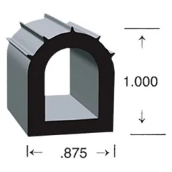 Clean Seal® - 50' EPDM Sponge Rubber Door/Window D-Seal With Ribs -Magma Store 2828b st 50 2
