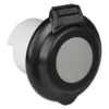 ParkPower® 304EL-BRV.BLK - 30A Straight Round Outdoor Power Inlet With Stainless Steel Trim
