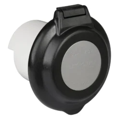 ParkPower® 304EL-BRV.BLK - 30A Straight Round Outdoor Power Inlet With Stainless Steel Trim
