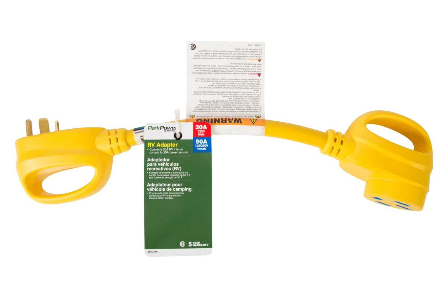 ParkPower® - Dogbone Power Adapter With Handle Grip (30A Male X 50A Female) 2 ParkPower® - Dogbone Power Adapter With Handle Grip (30A Male X 50A Female) - Image 2