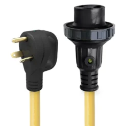 ParkPower® - Weekender™ 25' Extension Power Cord With Standard Grip (30A Straight Male X 30A Locking Female)