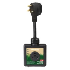 ParkPower® - 30A Straight Male X 30A Straight Female Surge Protection Dogbone Power Adapter With Handle Grip