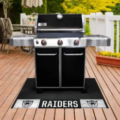FanMats® 32649 - NFL "Las Vegas Raiders" 26" X 42" Grill Mat With "Retro Raider Shield" Logo -Magma Store 32649 5