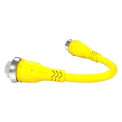 Furrion® 2021123857 - 50 A 125/250 V Female To 50 A 125 V Male Yellow Pigtail Adapter With LED Indicator