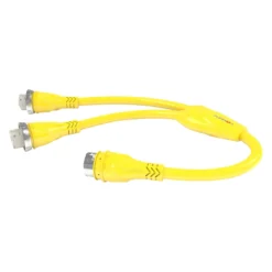 Furrion® 2021123692 - 2 X 50 A 125 V Female To 50 A 125/250 V Male Y-Adapter With LED Indicator