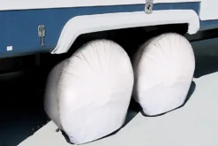 ADCO® 3956 - Ultra Single Axle RV Wheel Covers (Polar White, 43"-45"Dia) -Magma Store 3956 7