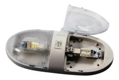 Camco® 41321 - Oblong 320 Lm Surface Mount LED Double Bulbs Overhead Light With Switch (7.0"L X 4.5"W X 1.3"D) -Magma Store 41321 4