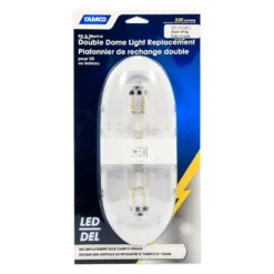 Camco® 41321 - Oblong 320 Lm Surface Mount LED Double Bulbs Overhead Light With Switch (7.0"L X 4.5"W X 1.3"D) -Magma Store 41321 5