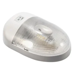 Camco® 41331 - Oblong 160 Lm Surface Mount LED Single Bulb Overhead Light With Switch (7.0"L X 2.0"W X 1.3"D)