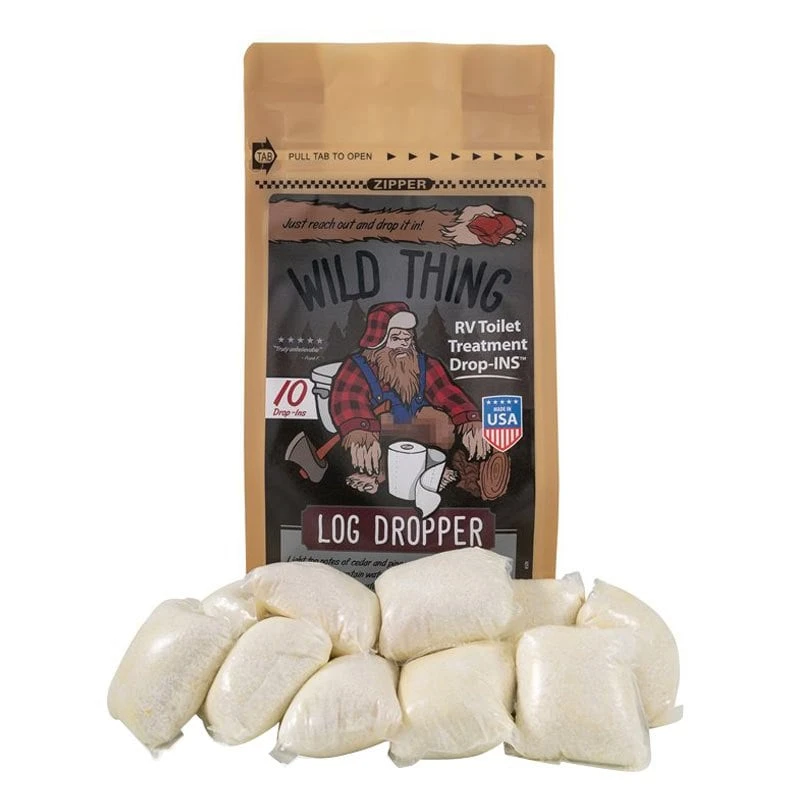 Camco® 41471 - Drop-Ins™ 17.5 Oz. Log Dropper Wild Thing Toilet Treatment (10 Pieces) 1 Camco® 41471 - Drop-Ins™ 17.5 Oz. Log Dropper Wild Thing Toilet Treatment (10 Pieces)