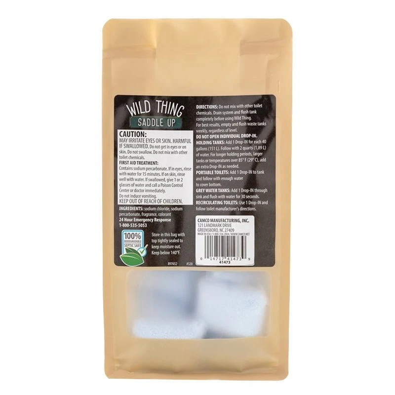 Camco® 41473 - Drop-Ins™ 17.5 Oz. Saddle Up Wild Thing Toilet Treatment (10 Pieces) 6 Camco® 41473 - Drop-Ins™ 17.5 Oz. Saddle Up Wild Thing Toilet Treatment (10 Pieces) - Image 6