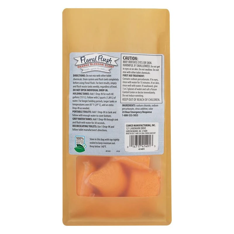Camco® 41491 - Drop-Ins™ 17.5 Oz. Orange Blossom Floral Flush Toilet Treatment (10 Pieces) 5 Camco® 41491 - Drop-Ins™ 17.5 Oz. Orange Blossom Floral Flush Toilet Treatment (10 Pieces) - Image 5