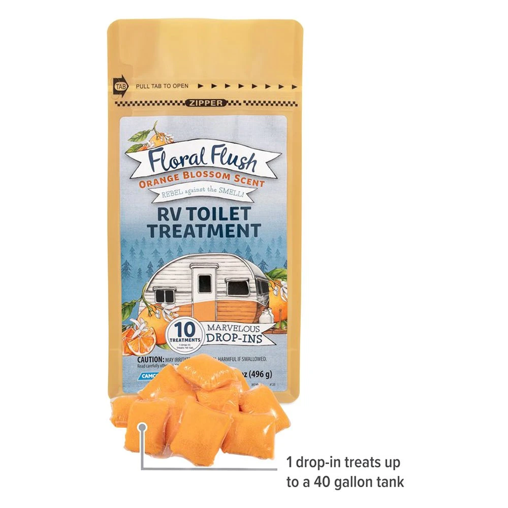 Camco® 41491 - Drop-Ins™ 17.5 Oz. Orange Blossom Floral Flush Toilet Treatment (10 Pieces) 6 Camco® 41491 - Drop-Ins™ 17.5 Oz. Orange Blossom Floral Flush Toilet Treatment (10 Pieces) - Image 6