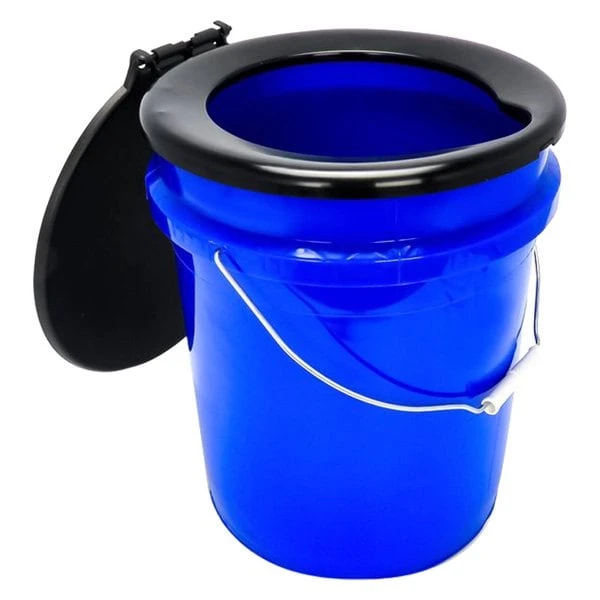 Camco® - Blue Toilet Bucket With Seat 6 Camco® - Blue Toilet Bucket With Seat - Image 6