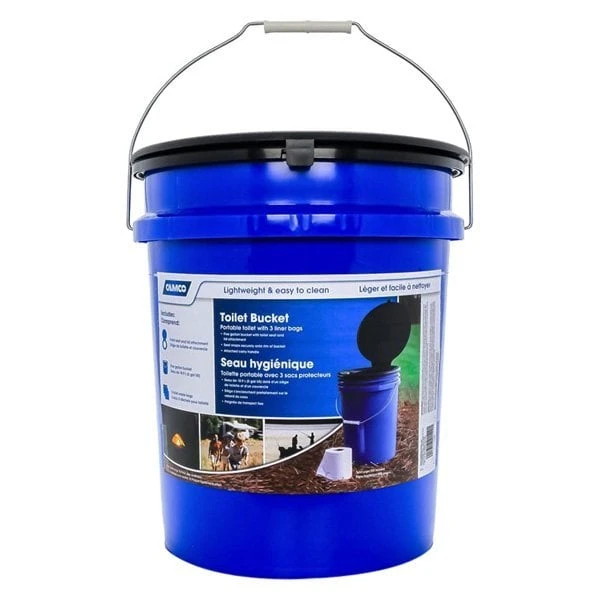 Camco® - Blue Toilet Bucket With Seat 1 Camco® - Blue Toilet Bucket With Seat