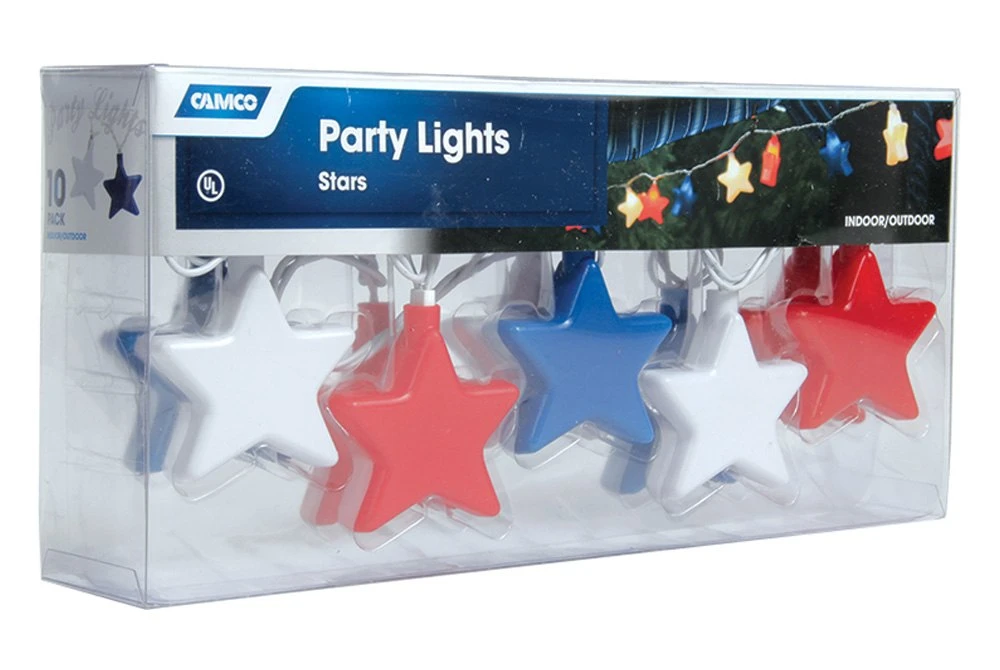 Camco® - 8' Stars 10 Party Lights 2 Camco® - 8' Stars 10 Party Lights - Image 2