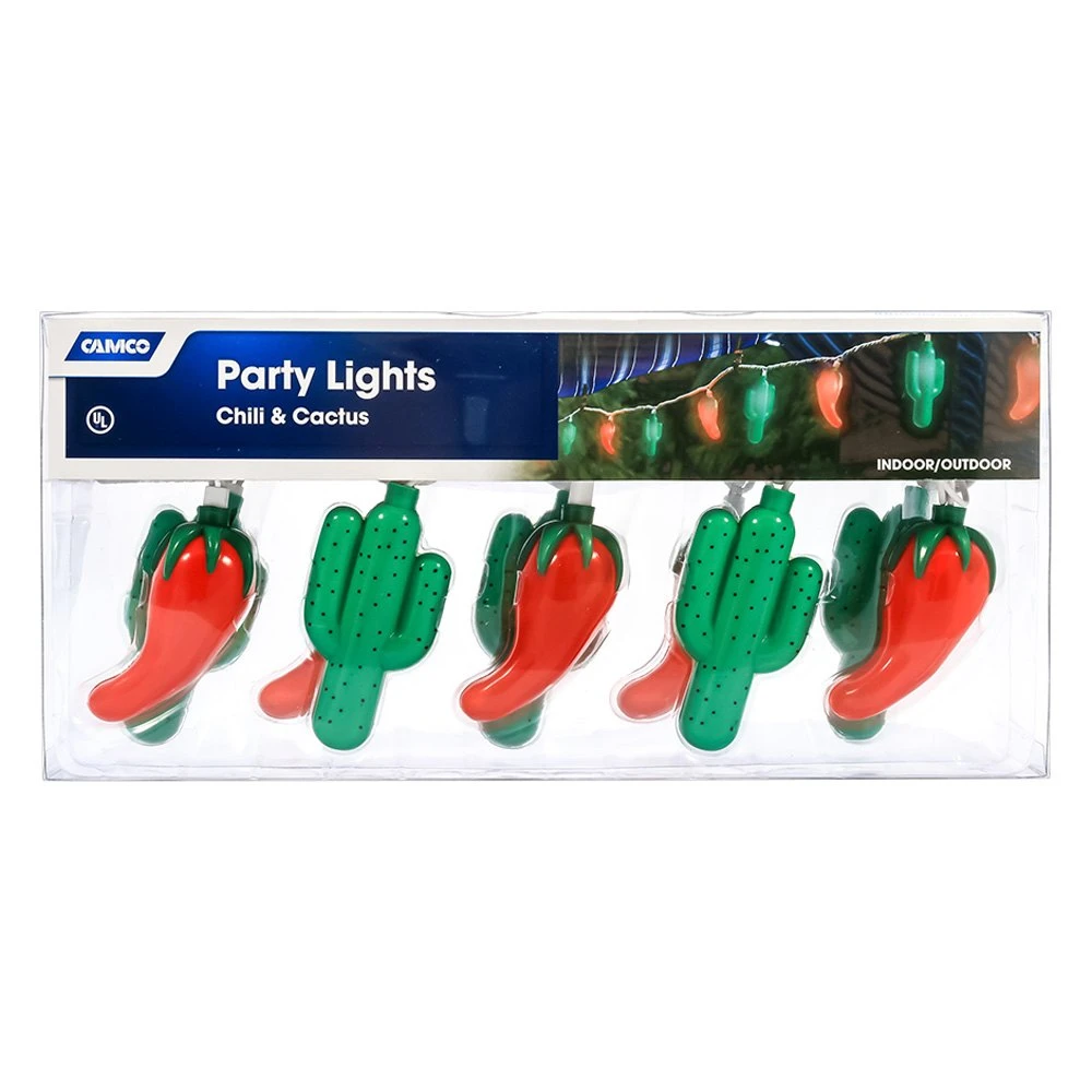 Camco® 42659 - 8' Chili And Cactus 10 Party Lights 3 Camco® 42659 - 8' Chili And Cactus 10 Party Lights - Image 3