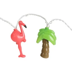 Camco® 42662 - 8' Flamingos And Palm Trees 10 Party Lights