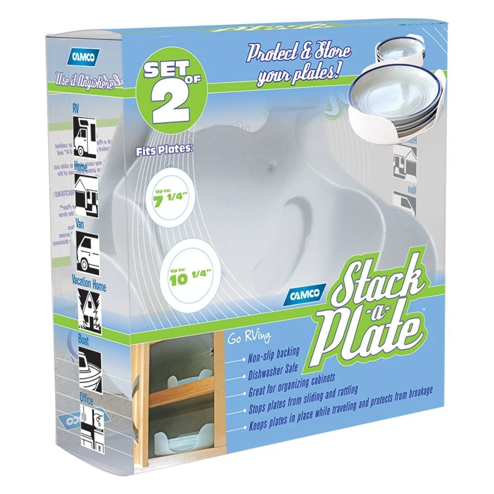 Camco® 43601 - White Plastic Stack-A-Plate™ Stand Set 7 Camco® 43601 - White Plastic Stack-A-Plate™ Stand Set - Image 7