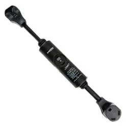 TRC® - 30A Straight Male X 30A Straight Female Surge Protection Dogbone Power Adapter With Ground Fault Protection