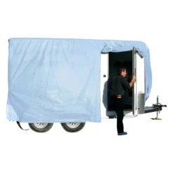 ADCO® 46003 - SFS AquaShed™ Horse Trailer Cover With Bumper Pull (Gray, Up To 14')